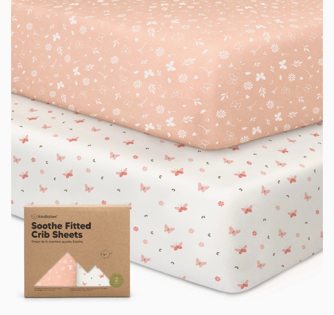 KeaBabies Organic Crib Sheets 2pk