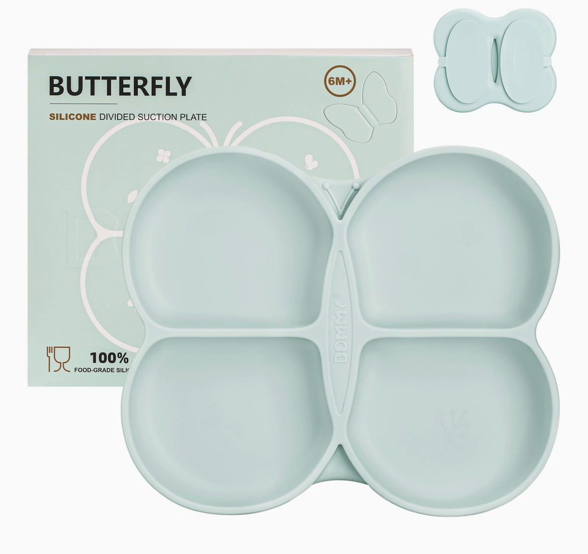 Dommy Butterfly Silicone Toddler Plate