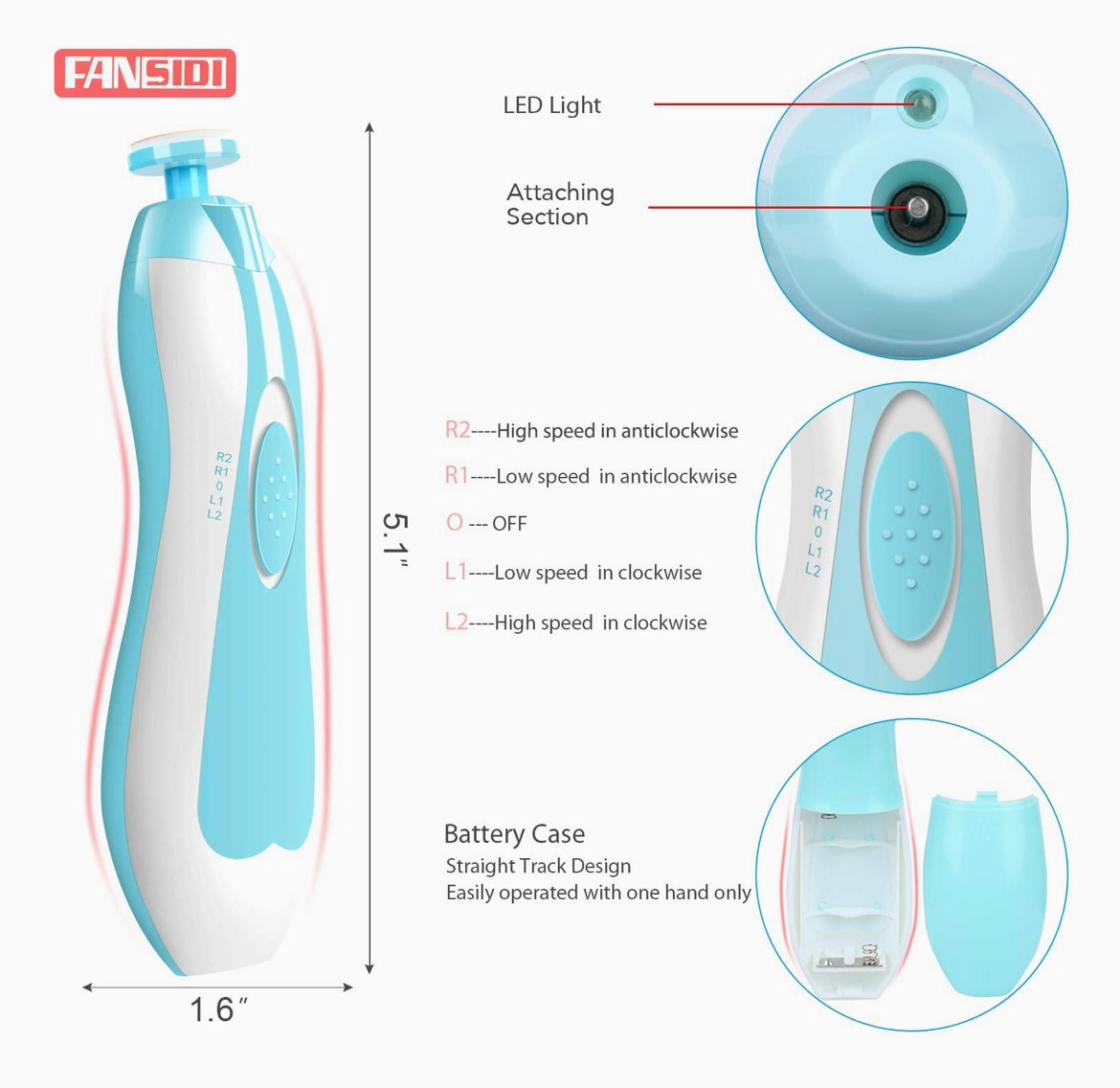 Fansidi Baby Electric Trimmer