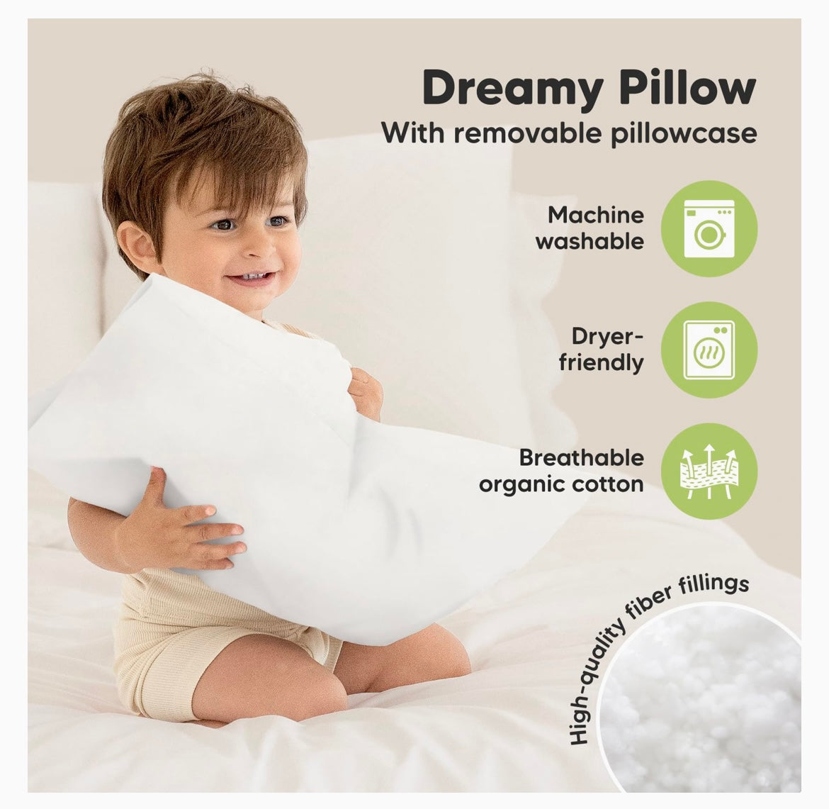 KeaBabies Toddler Pillow