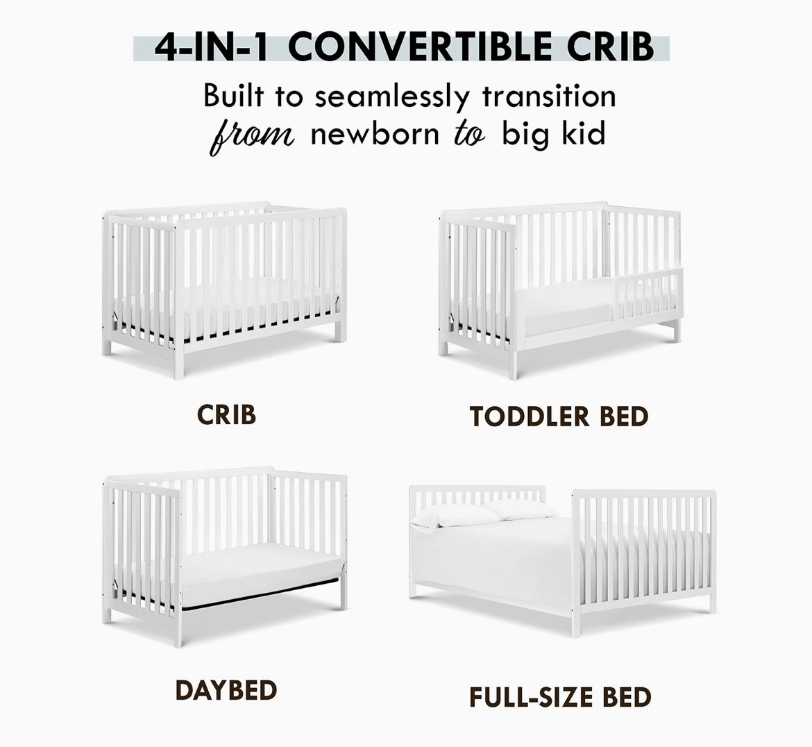 DaVinci Colby 4in1 Convertible Crib and Mattress