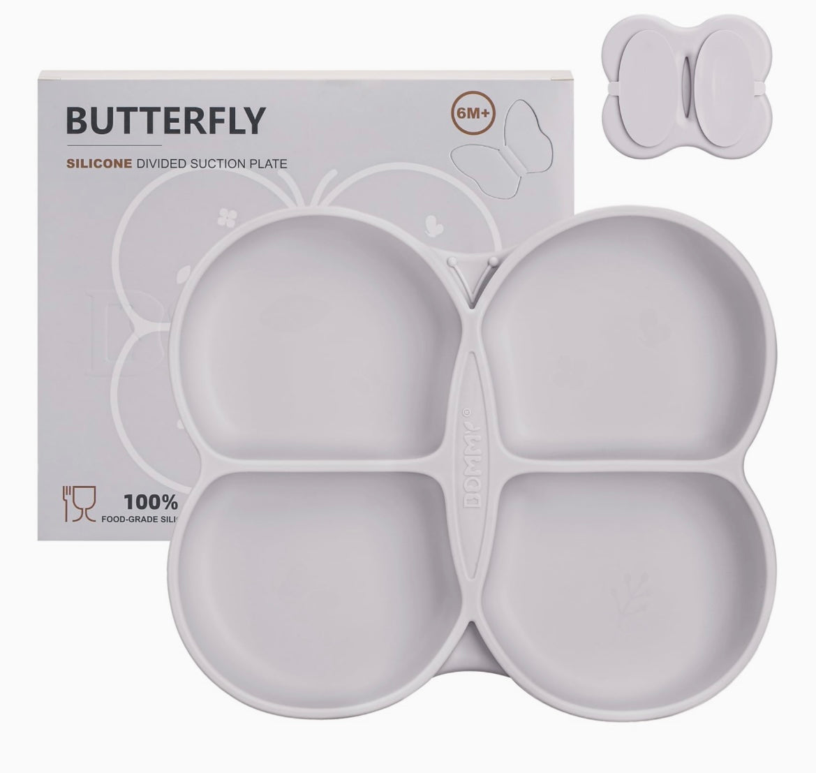 Dommy Butterfly Silicone Toddler Plate