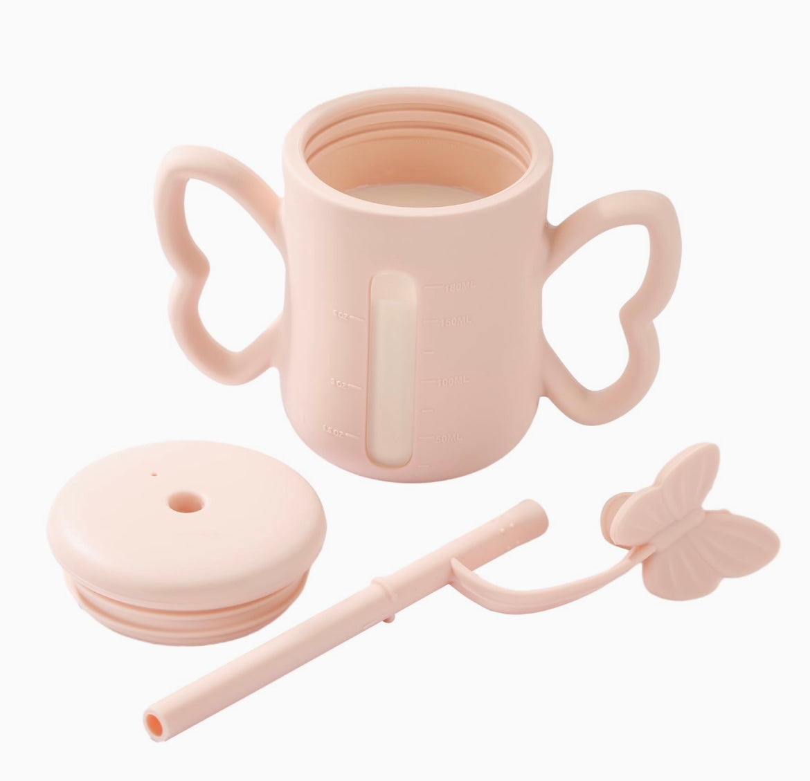 Dommy Butterfly Silicone Baby Straw Cup