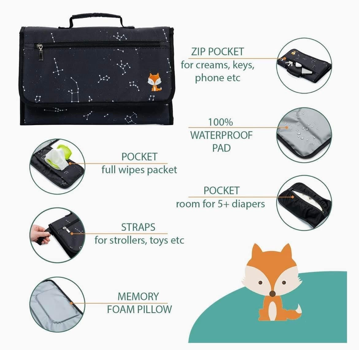 Lil Fox Portable Diaper Changing Pad