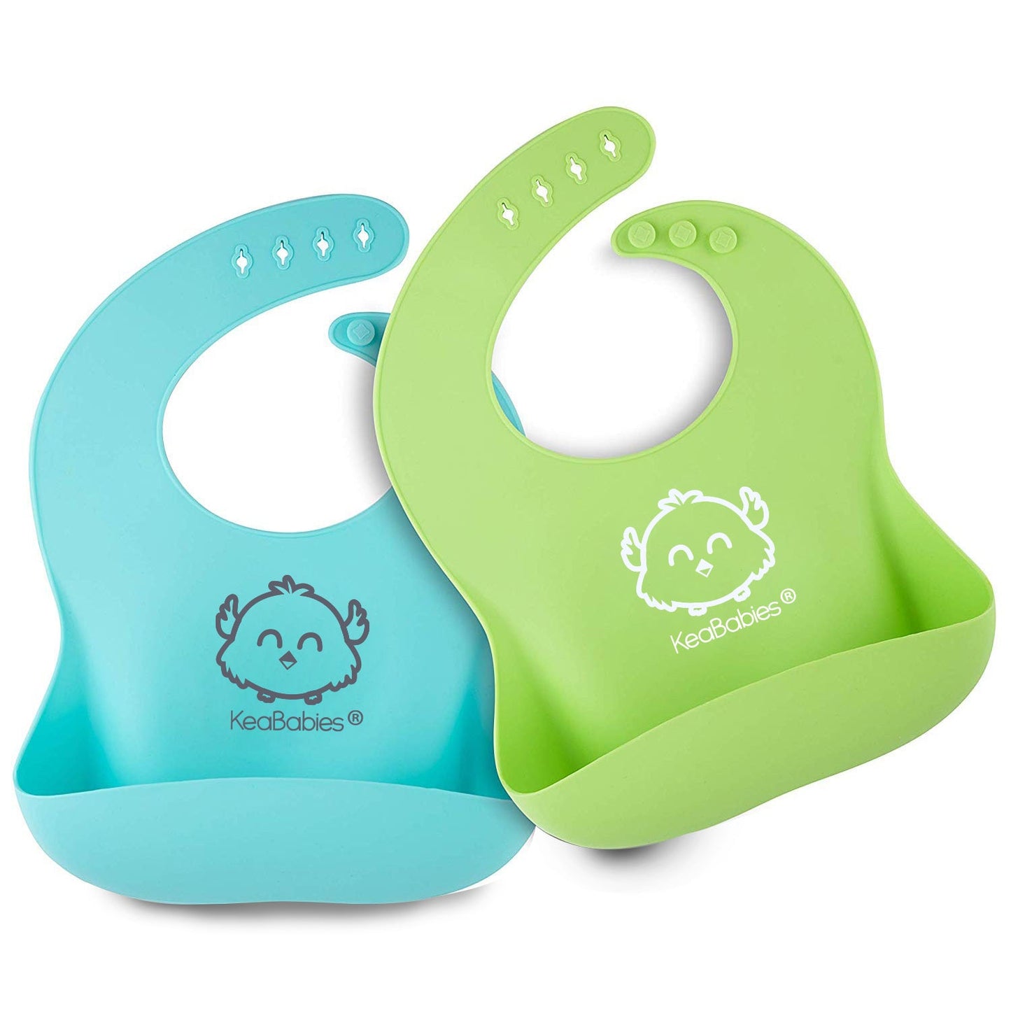 KeaBabies Silicone Bibs